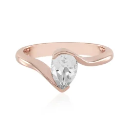 Weißer Topas-Silberring