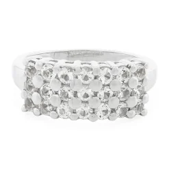 Weißer Topas-Silberring