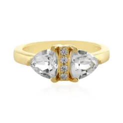 Weißer Topas-Silberring