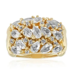 Weißer Topas-Silberring