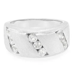 Weißer Topas-Silberring