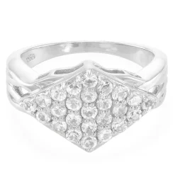 Weißer Topas-Silberring