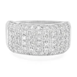 Weißer Topas-Silberring