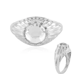 Weißer Topas-Silberring