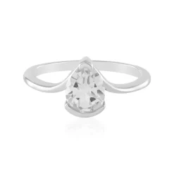 Weißer Topas-Silberring