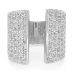 Weißer Topas-Silberring