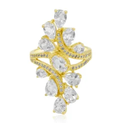 Weißer Topas-Silberring