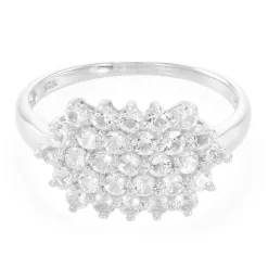 Weißer Topas-Silberring