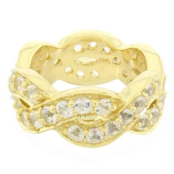 Weißer Topas-Silberring