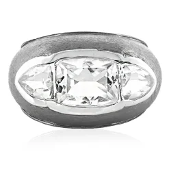 Weißer Topas-Silberring