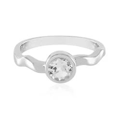 Weißer Topas-Silberring