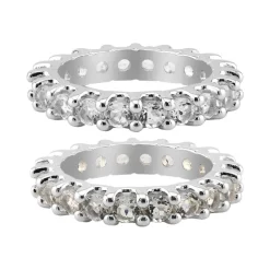 Weißer Topas-Silberringe