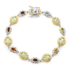 Welo-Opal-Silberarmband (Gems en Vogue)