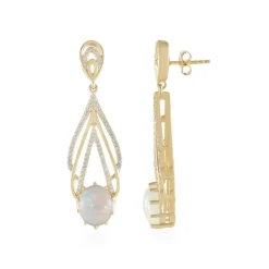 Welo-Opal-Silberohrringe (Adela Silber)