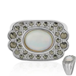 Welo-Opal-Silberring (Annette classic)