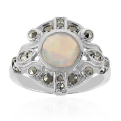 Welo-Opal-Silberring (Annette classic)