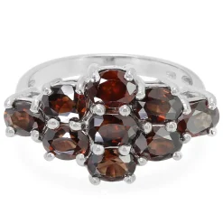 Zimt-Zirkon-Silberring