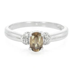 Zimt-Zirkon-Silberring