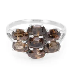 Zimt-Zirkon-Silberring