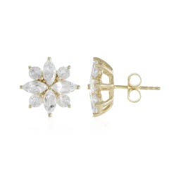 Zirkon-Goldohrringe (de Melo)