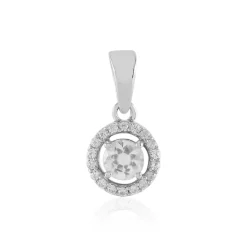 Zirkon-Silberanhänger