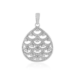 Zirkon-Silberanhänger