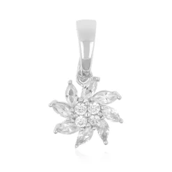 Zirkon-Silberanhänger