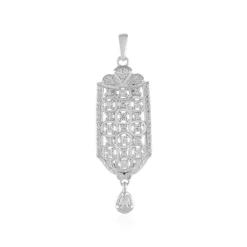 Zirkon-Silberanhänger