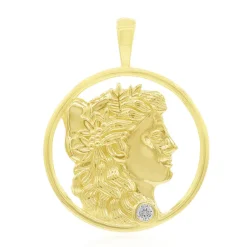 Zirkon-Silberanhänger