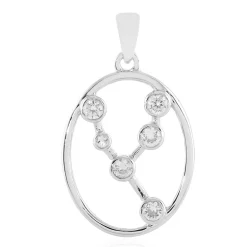 Zirkon-Silberanhänger (Stier)