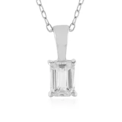 Zirkon-Silberhalskette