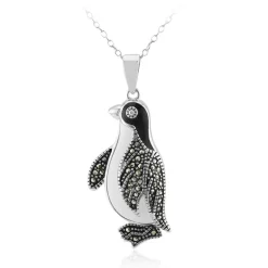 Zirkon-Silberhalskette