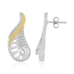 Zirkon-Silberohrringe