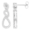 Zirkon-Silberohrringe