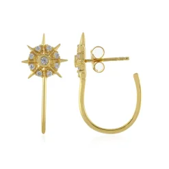 Zirkon-Silberohrringe