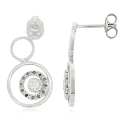 Zirkon-Silberohrringe