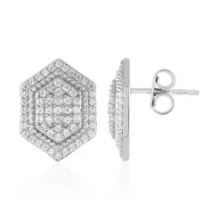 Zirkon-Silberohrringe