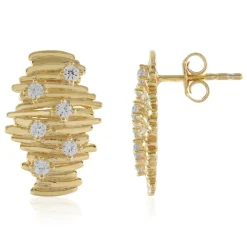 Zirkon-Silberohrringe