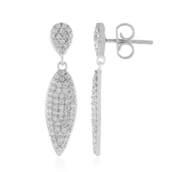 Zirkon-Silberohrringe