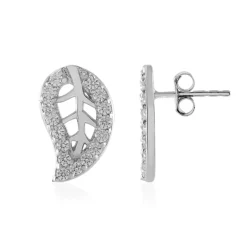 Zirkon-Silberohrringe