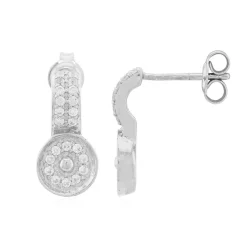 Zirkon-Silberohrringe