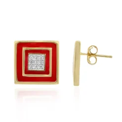 Zirkon-Silberohrringe