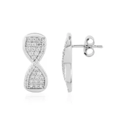 Zirkon-Silberohrringe