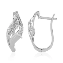 Zirkon-Silberohrringe