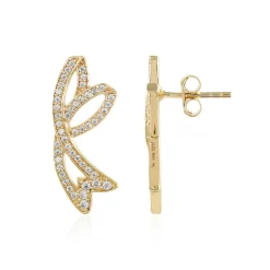 Zirkon-Silberohrringe