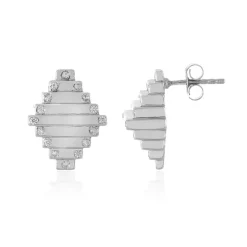 Zirkon-Silberohrringe