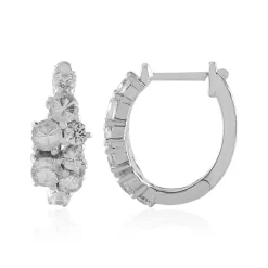 Zirkon-Silberohrringe