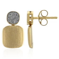 Zirkon-Silberohrringe