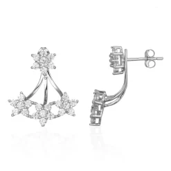 Zirkon-Silberohrringe