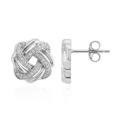 Zirkon-Silberohrringe